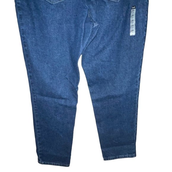 LEE Women Relaxed Jean 18W Dark Stone Tapered Cotton High Waist Plus 3075549 NWT - Picture 6 of 9
